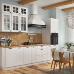 Белый комплект кухонной мебели с быстрой доставкой Lora Studio Furniture