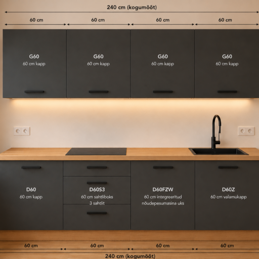 Komplekt LAN tumehall 2,4m